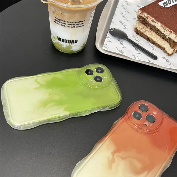 Retro Matcha Green Iced Coffee Drink Phone Case Cover for iPhone