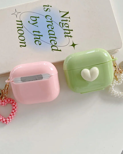 Cute 3D Love Heart Design Earphone Headphone Case for AirPods