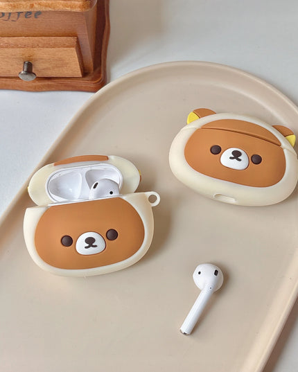 Cute 3D Bear Soft Earphone Headphone Case Cover for AirPods