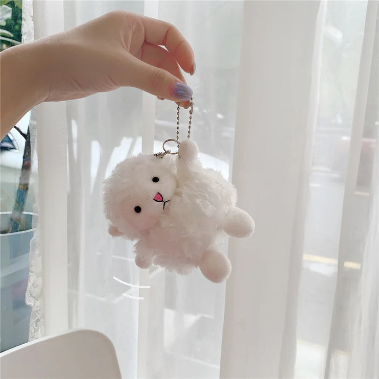 Cute Soft Fluffy Plush Sheep Cartoon Earphone Headphone Case AirPods