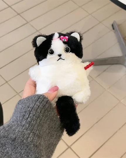 Cute Soft Fluffy Plushie Cartoon Cat Earphone Headphone Case AirPods