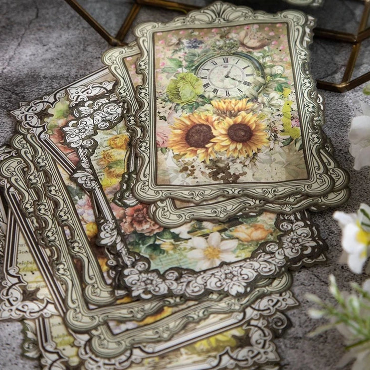 Mirror Flower Light Weight Vintage Scrapbooking DIY Craft Decor Papers