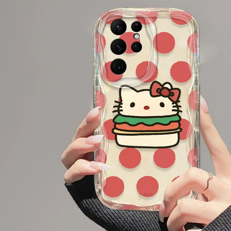 Cute Hello Kitty Cartoon Phone Case Cover for Samsung Galaxy