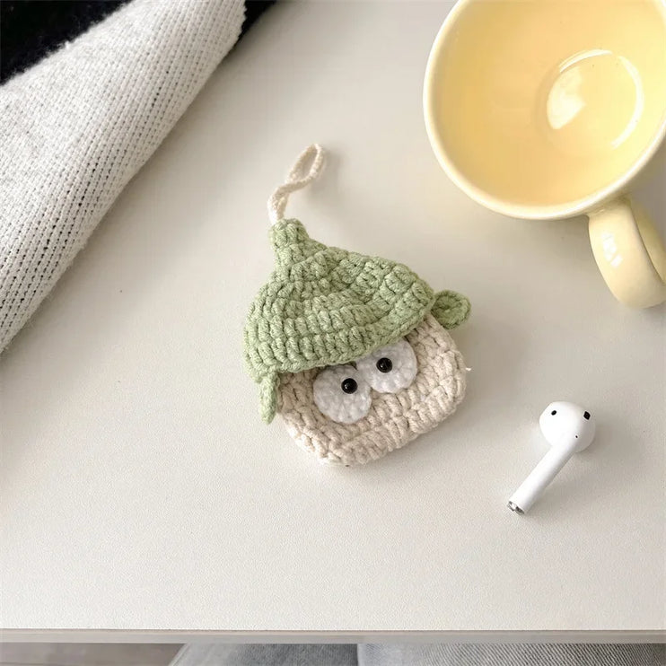 Adorable Knitted Cartoon Earphone Headphone Case Cover AirPods