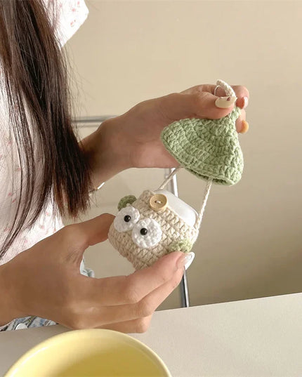 Adorable Knitted Cartoon Earphone Headphone Case Cover AirPods