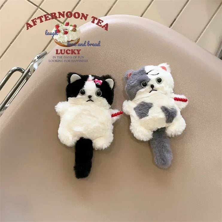 Cute Soft Fluffy Plushie Cartoon Cat Earphone Headphone Case AirPods