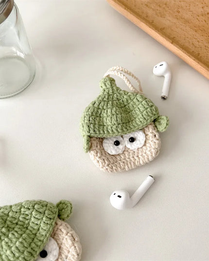 Adorable Knitted Cartoon Earphone Headphone Case Cover AirPods