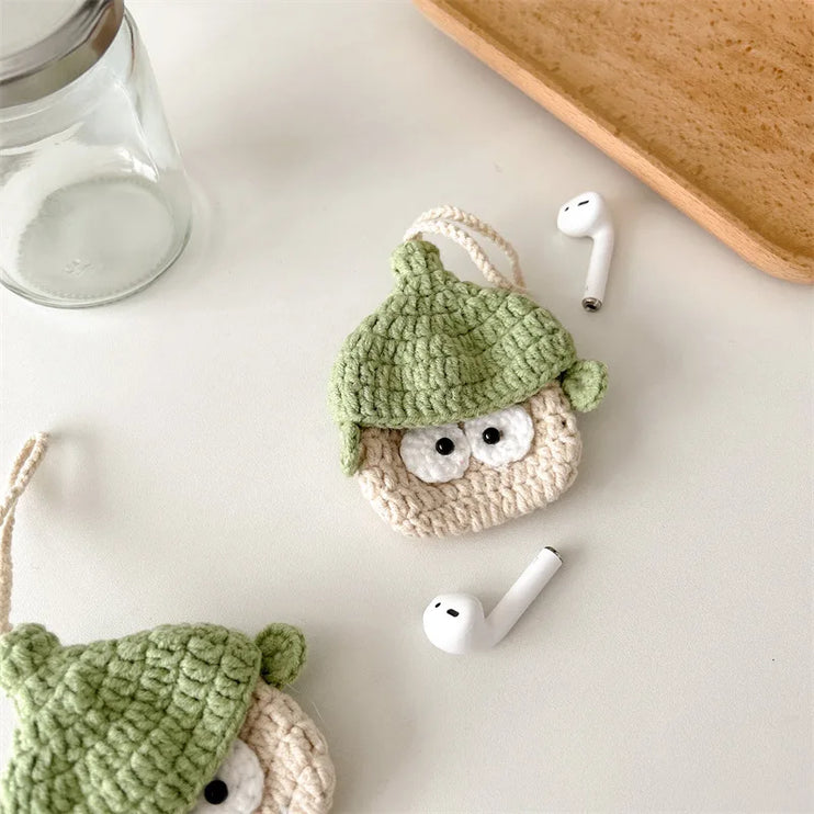 Adorable Knitted Cartoon Earphone Headphone Case Cover AirPods