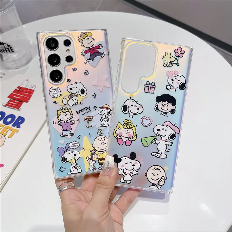 Cute Snoopy Lucy Woodstock Keychain Charm Phone Case Cover for Samsung Galaxy