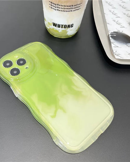 Retro Matcha Green Iced Coffee Drink Phone Case Cover for iPhone