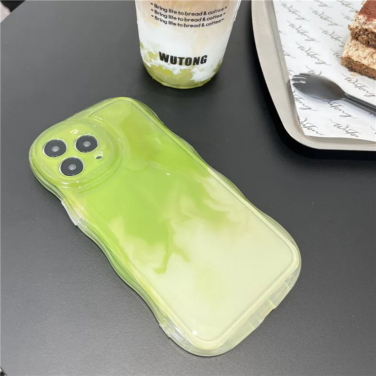 Retro Matcha Green Iced Coffee Drink Phone Case Cover for iPhone