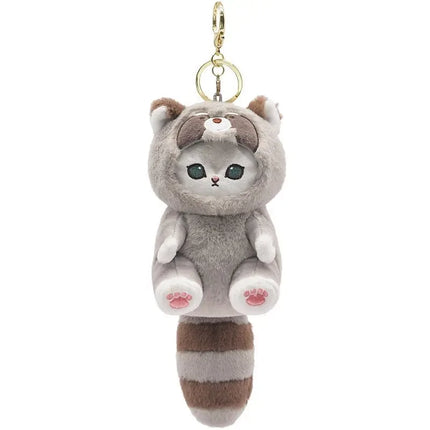 Mofusand Soft Cute Kawaii Cat Long Tailed Animals Series Plush Keychain Pendant