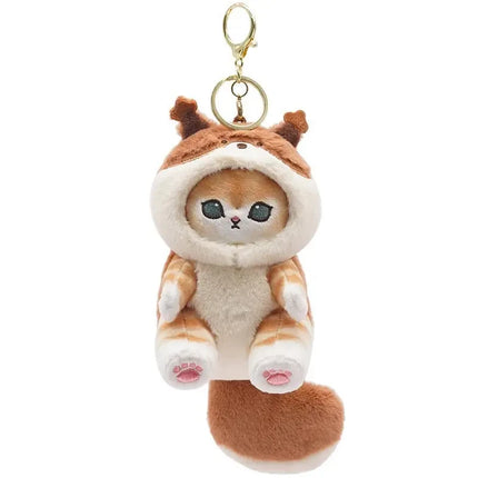 Mofusand Soft Cute Kawaii Cat Long Tailed Animals Series Plush Keychain Pendant