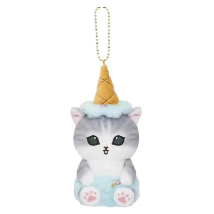 Mofusand Kawaii Cute Cat Japanese Ice Cream Series Soft Plush Toys Keychain Pendant