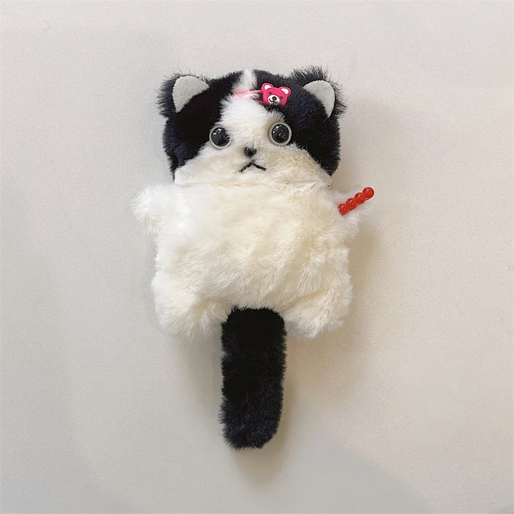 Cute Soft Fluffy Plushie Cartoon Cat Earphone Headphone Case AirPods