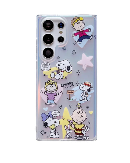 Cute Snoopy Lucy Woodstock Keychain Charm Phone Case Cover for Samsung Galaxy