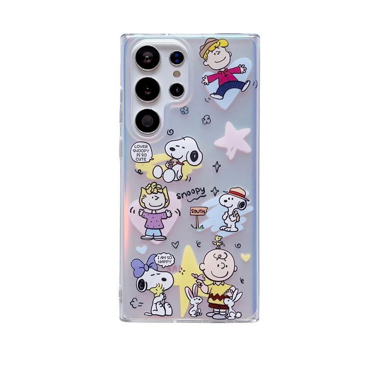 Cute Snoopy Lucy Woodstock Keychain Charm Phone Case Cover for Samsung Galaxy