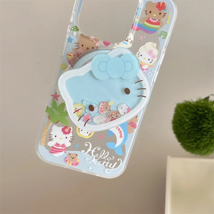 Cute Hello Kitty Mermaid Magsafe Phone Case Cover Holder Kickstand for iPhone