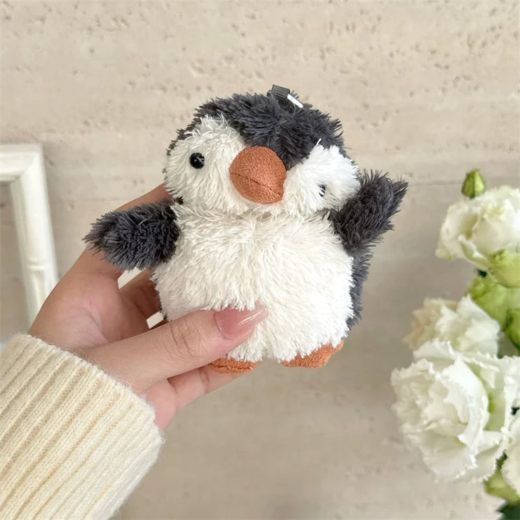 Cute Soft Fluffy Plush Penguin Earphone Headphone Case Cover for AirPods