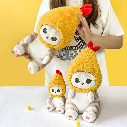 Mofusand Fried Shrimp Series Kawaii Cute Cat Soft Plush Toy Keychain Pendant