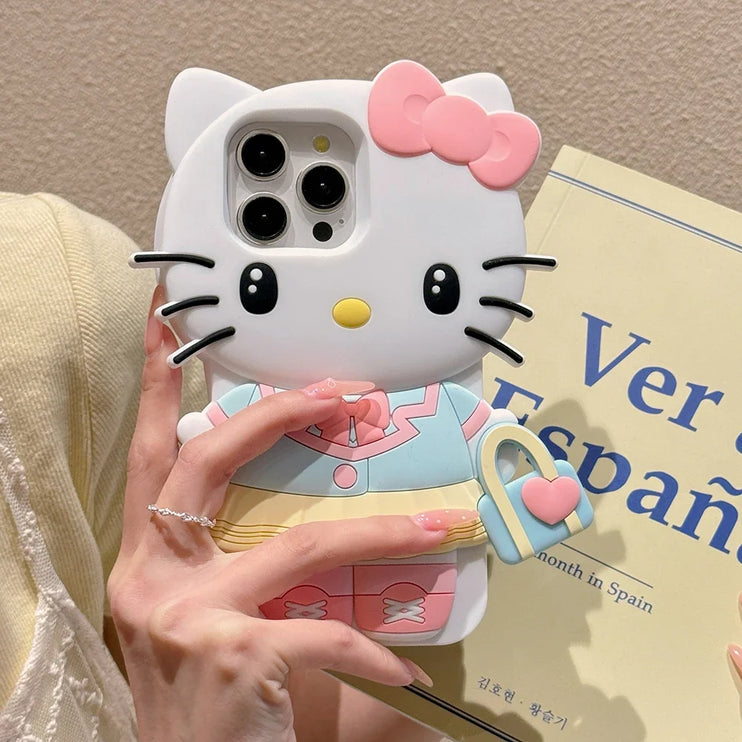 Cute Kuromi Hello Kitty 3D Phone Case Cover For iPhone