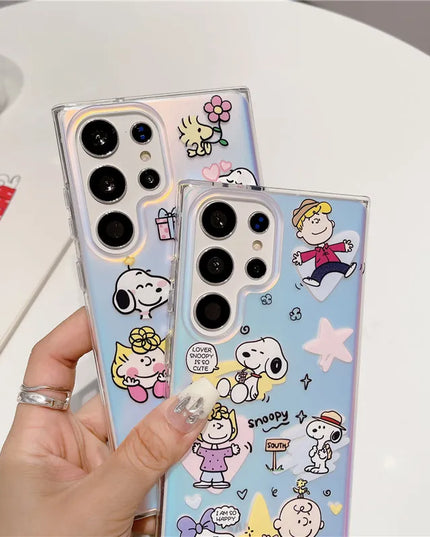 Cute Snoopy Lucy Woodstock Keychain Charm Phone Case Cover for Samsung Galaxy