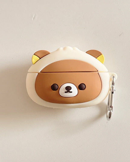 Cute 3D Bear Soft Earphone Headphone Case Cover for AirPods