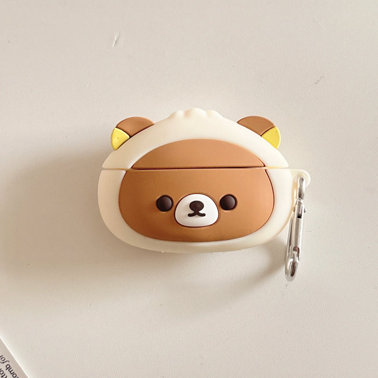 Cute 3D Bear Soft Earphone Headphone Case Cover for AirPods