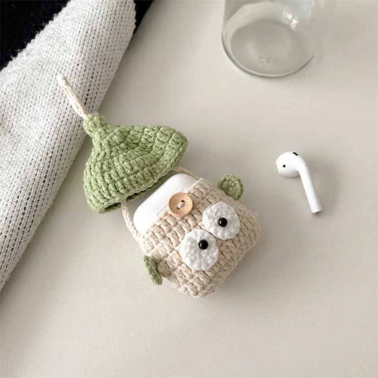 Adorable Knitted Cartoon Earphone Headphone Case Cover AirPods