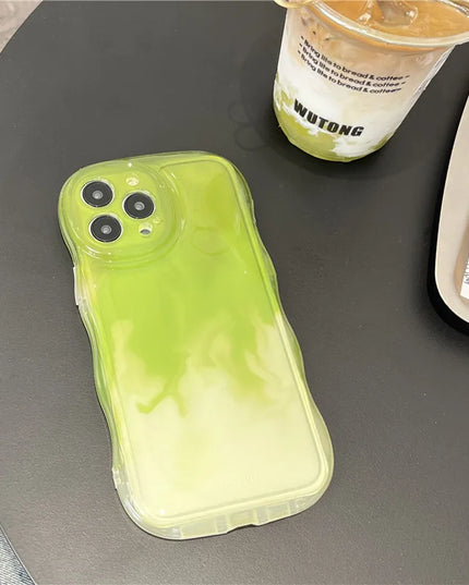 Retro Matcha Green Iced Coffee Drink Phone Case Cover for iPhone