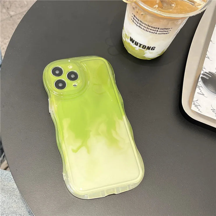 Retro Matcha Green Iced Coffee Drink Phone Case Cover for iPhone