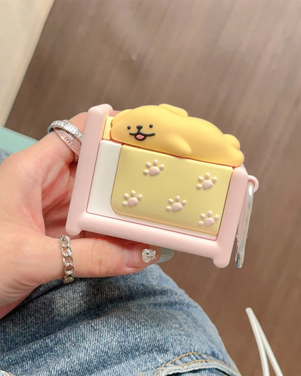 Cute 3D Sleeping Dog Earphone Headphone Case for AirPods