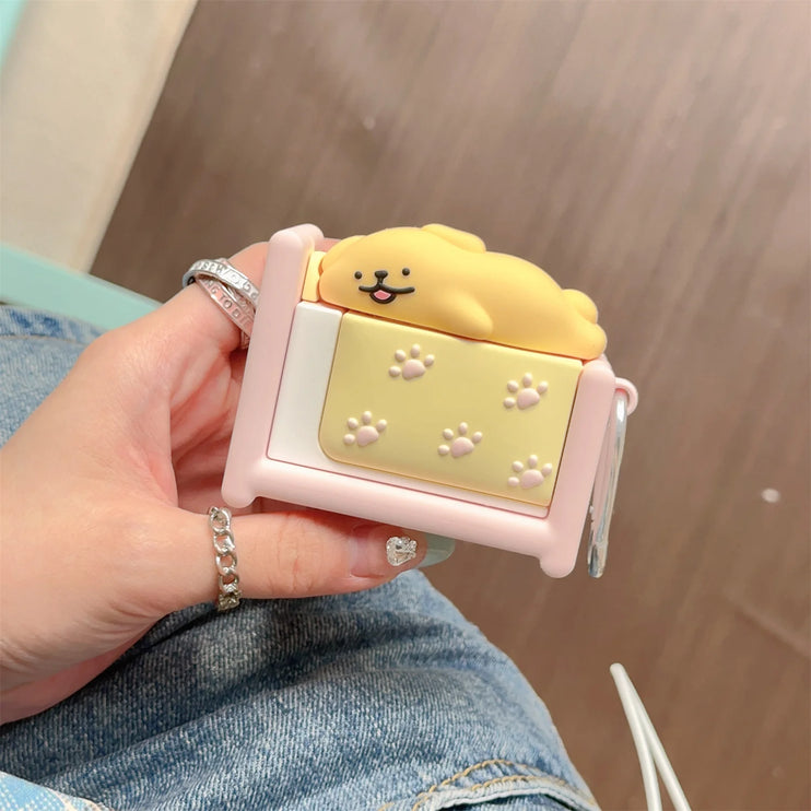 Cute 3D Sleeping Dog Earphone Headphone Case for AirPods