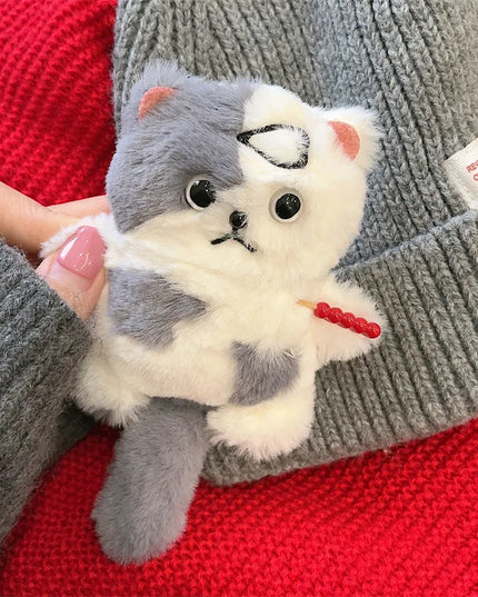 Cute Soft Fluffy Plushie Cartoon Cat Earphone Headphone Case AirPods