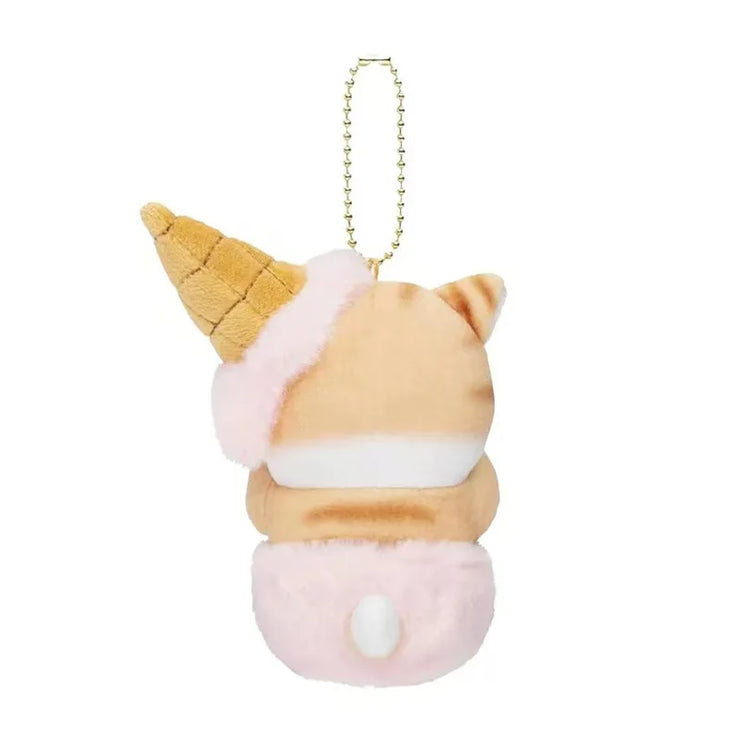 Mofusand Kawaii Cute Cat Japanese Ice Cream Series Soft Plush Toys Keychain Pendant