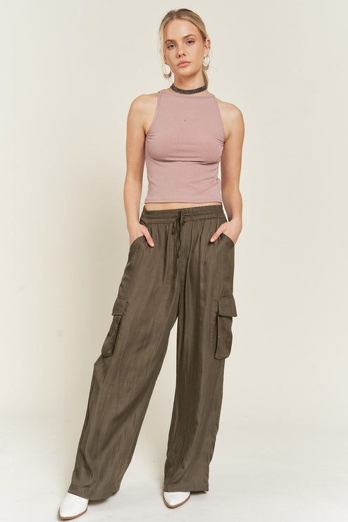 Comfort Fit Cargo Pull-On Pants with Elastic Waist