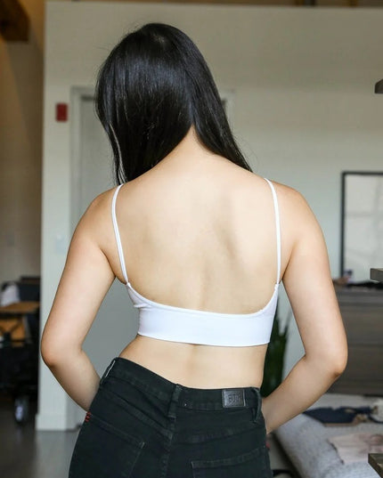 Comfy Seamless Low Back Seamless Cropped Lounge Top Bralette