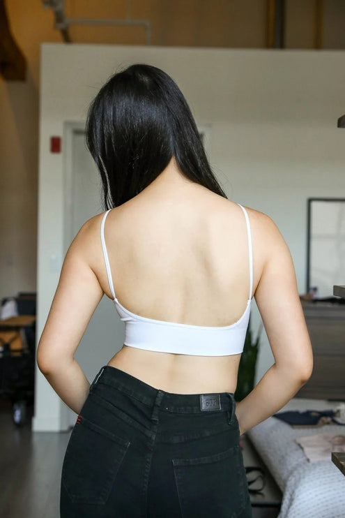 Comfy Seamless Low Back Seamless Cropped Lounge Top Bralette