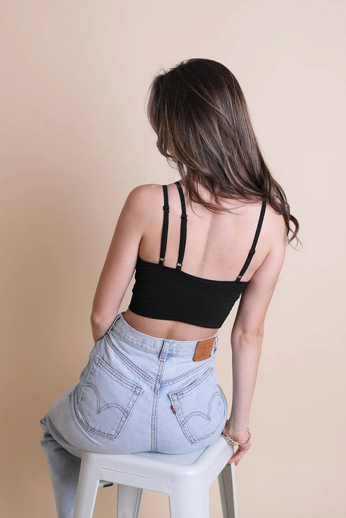 Cropped Fit Asymmetrical One-Shoulder Brami