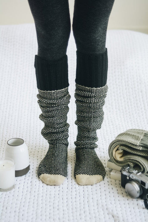 Warm Stylish Cozy Knee High Knitted Fashion Lounge Socks