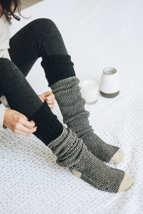 Warm Stylish Cozy Knee High Knitted Fashion Lounge Socks