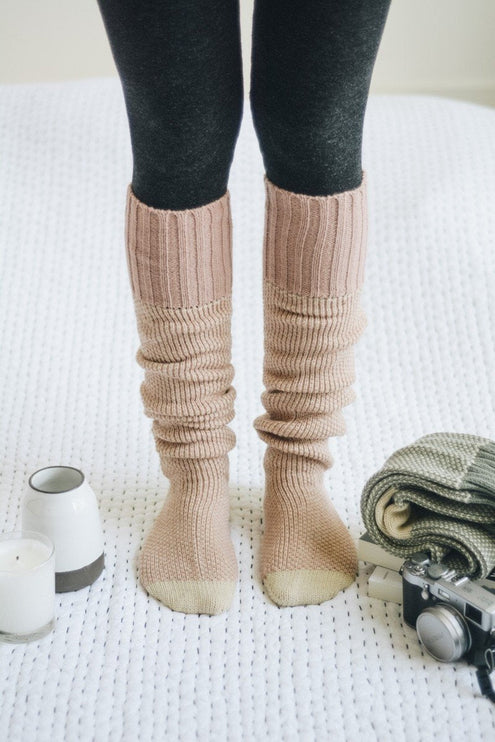 Warm Stylish Cozy Knee High Knitted Fashion Lounge Socks