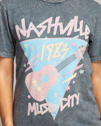Nashville Music City Graphic Tee T-Shirt