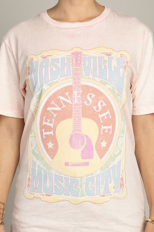 Nashville Music City Graphic Tee T-Shirt