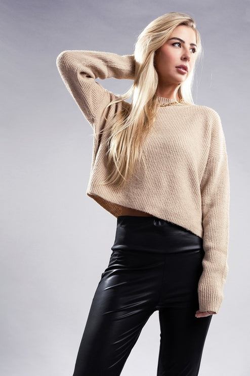 Cozy Mock Neck Long Sleeve Pullover Sweater