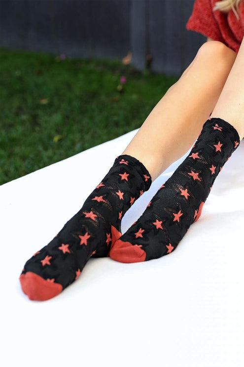 Soft Stretchy Stylish Star Pattern Ankle Socks