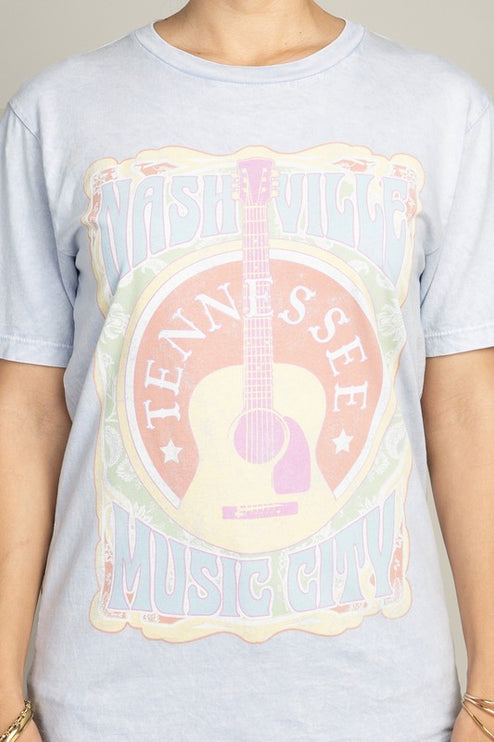 Nashville Music City Graphic Tee T-Shirt