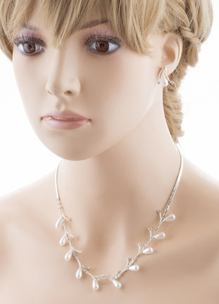 Bridal Wedding Jewelry Set Crystal Rhinestone Pearl - Accessoriesforever