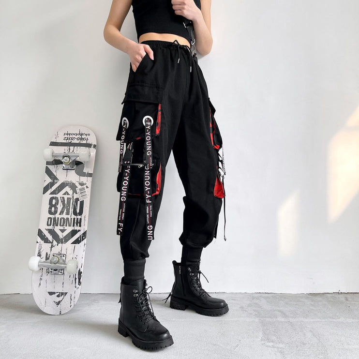 Trendy Fashion High Waist Harem Trousers Jogger Streetwear Pants