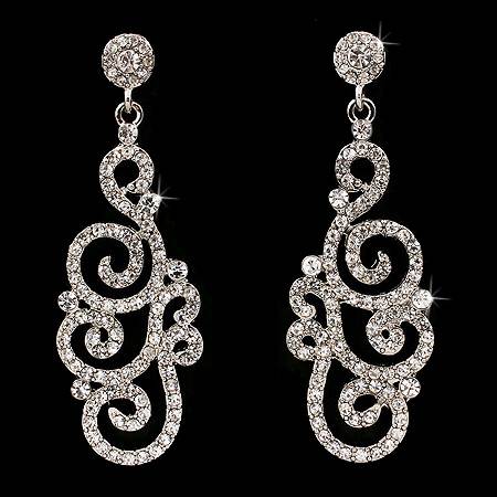 Bridal Wedding Crystal Rhinestone Earrings - Accessoriesforever